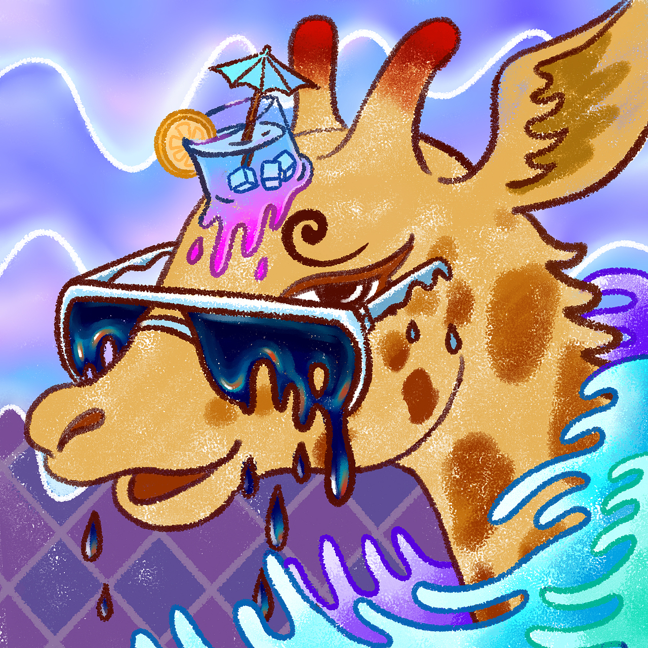 長(zhǎng)頸鹿致幻劑系列（圖ZMjg0NTEyNDgw） - 新銳潮流插畫(huà) - 站酷設(shè)計(jì)師美麗拍檔原創(chuàng)素材 - 站酷ZCOOL