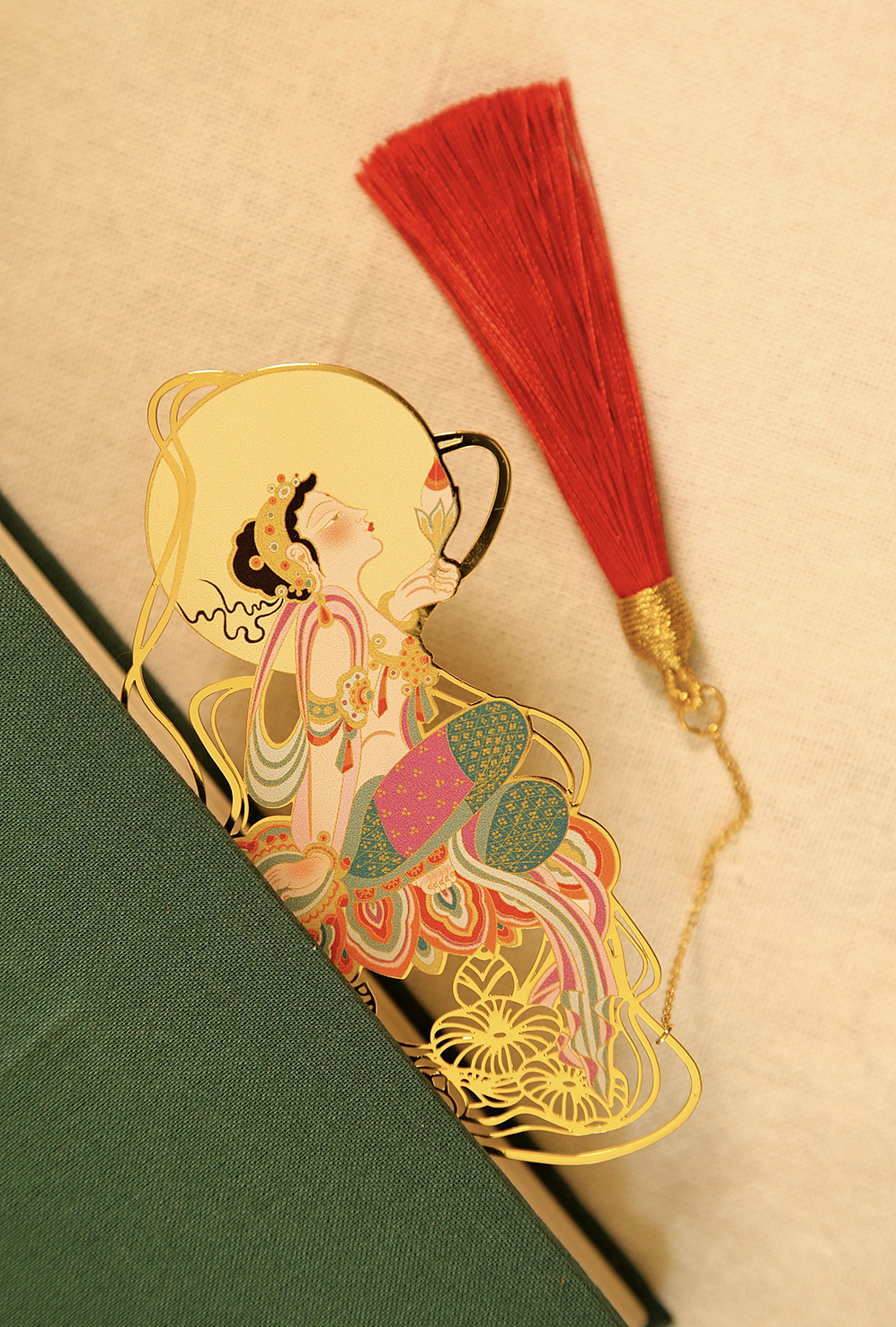 敦煌文创#金属书签-凡尘入莲(铜)