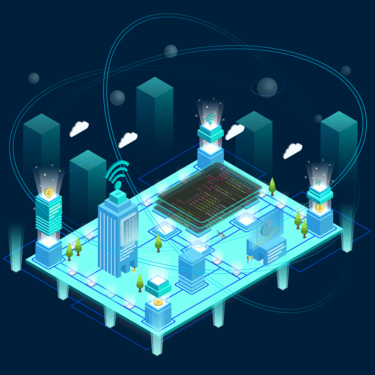 2.5D我的世界海报临摹和简单动效