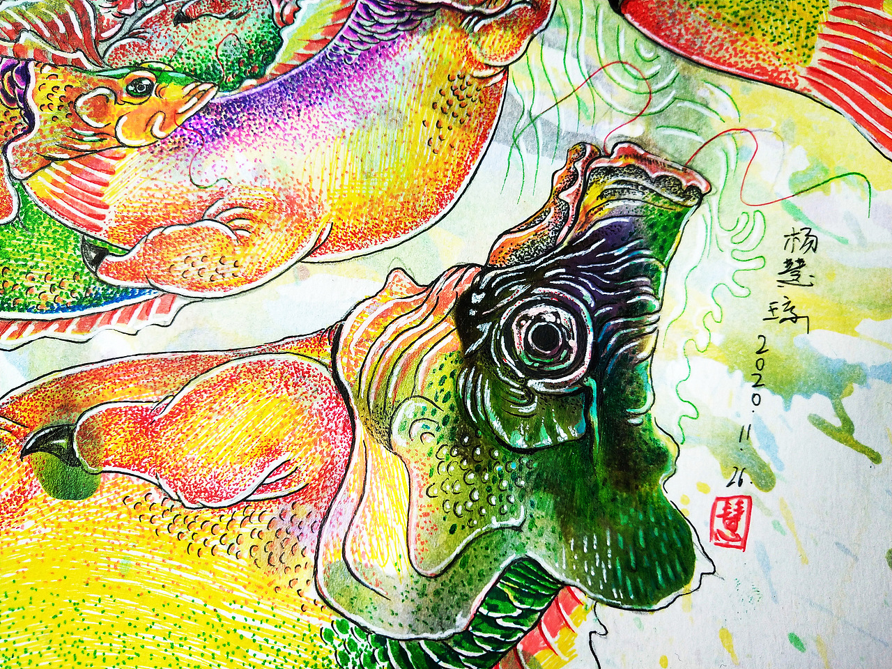 2020山海经异兽系列插画合集总结（图ZMjM3NjI2Mzg4） - 绘画 - 站酷设计师慧琼原创素材 - 站酷ZCOOL