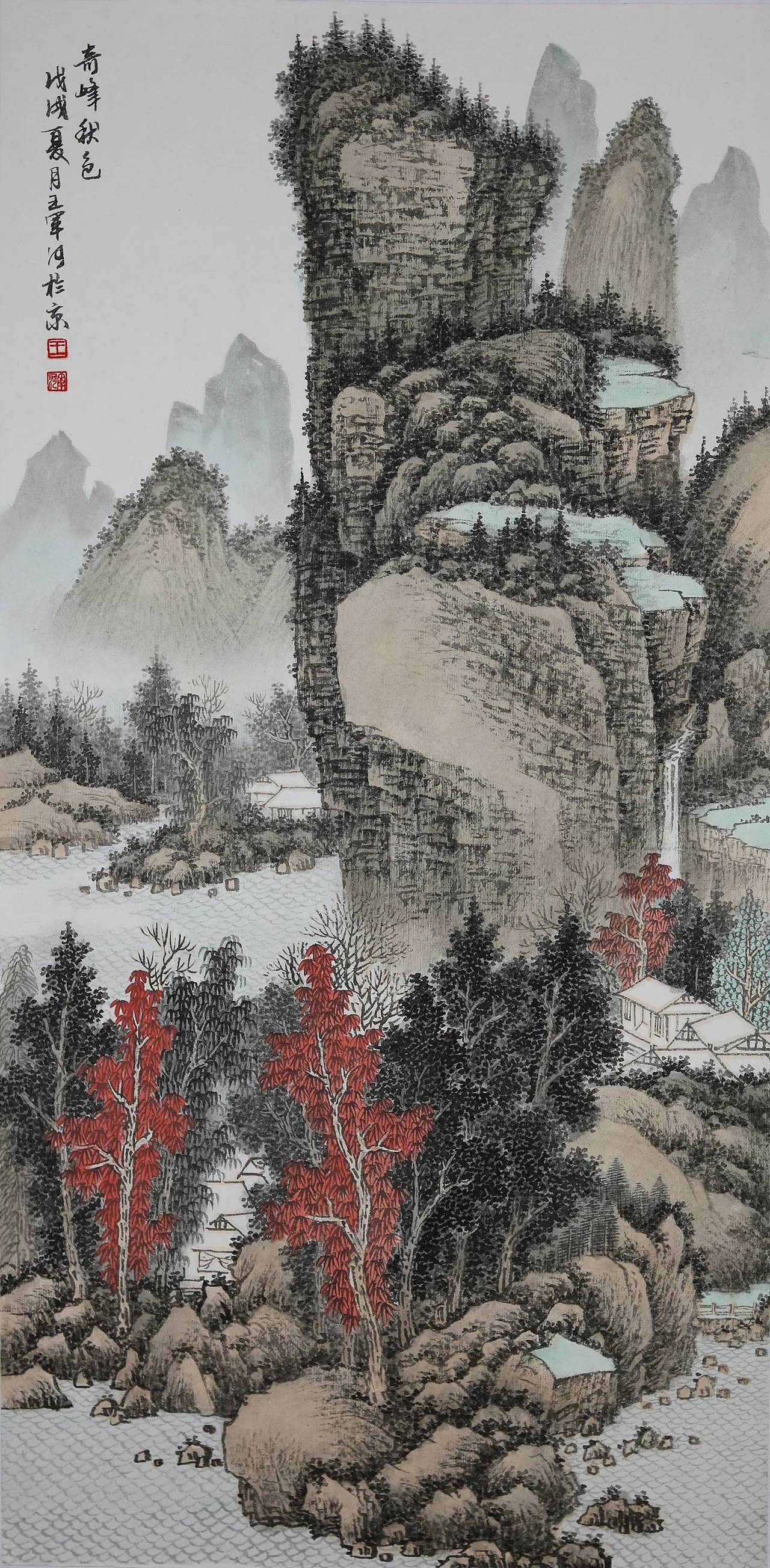 当代工笔山水名家王军河作品欣赏（图ZMjA1NTUwMjQ0） - 绘画 - 站酷设计师水为邻原创素材 - 站酷ZCOOL