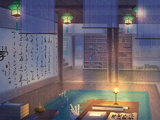 古风场景-书阁密室