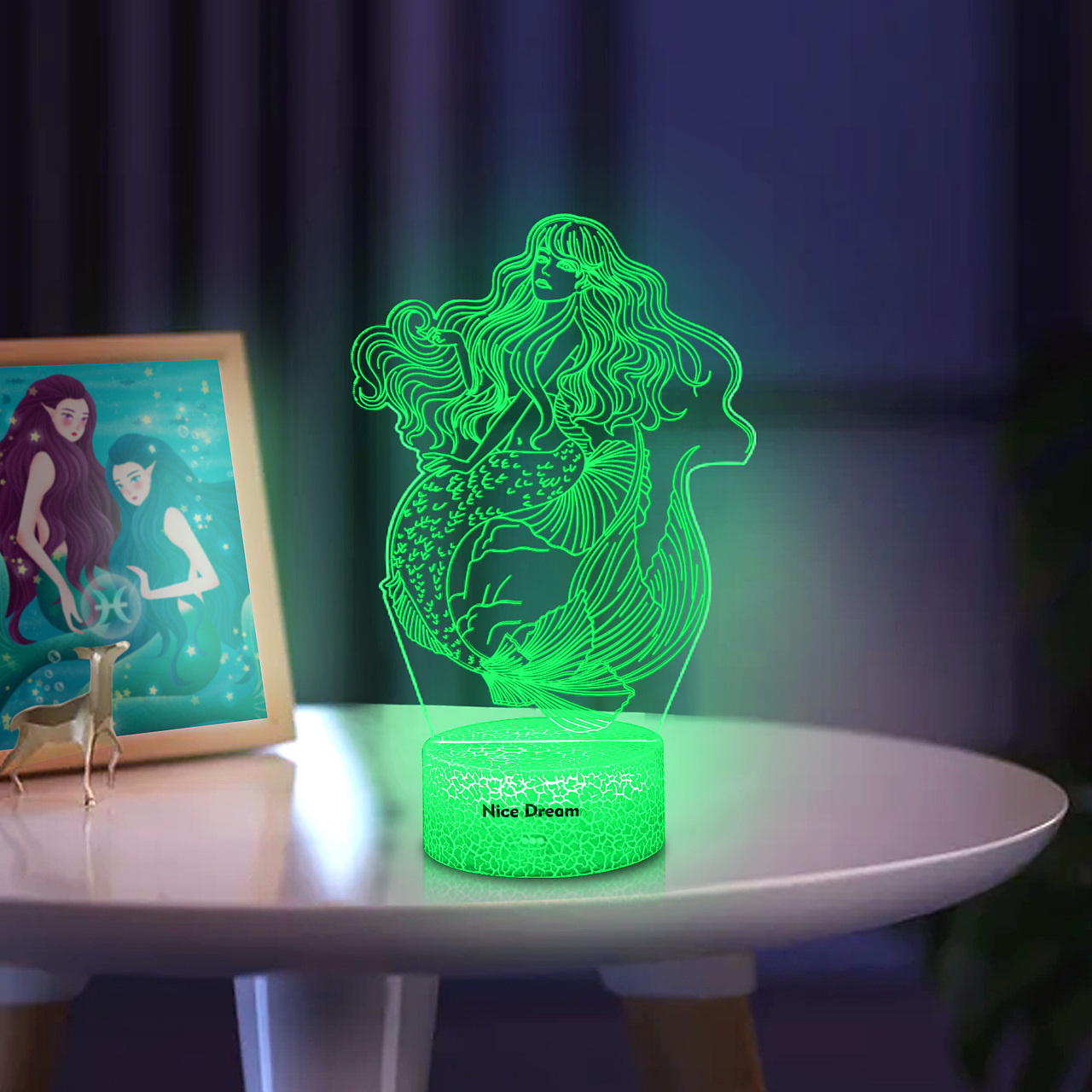 美人鱼夜灯
