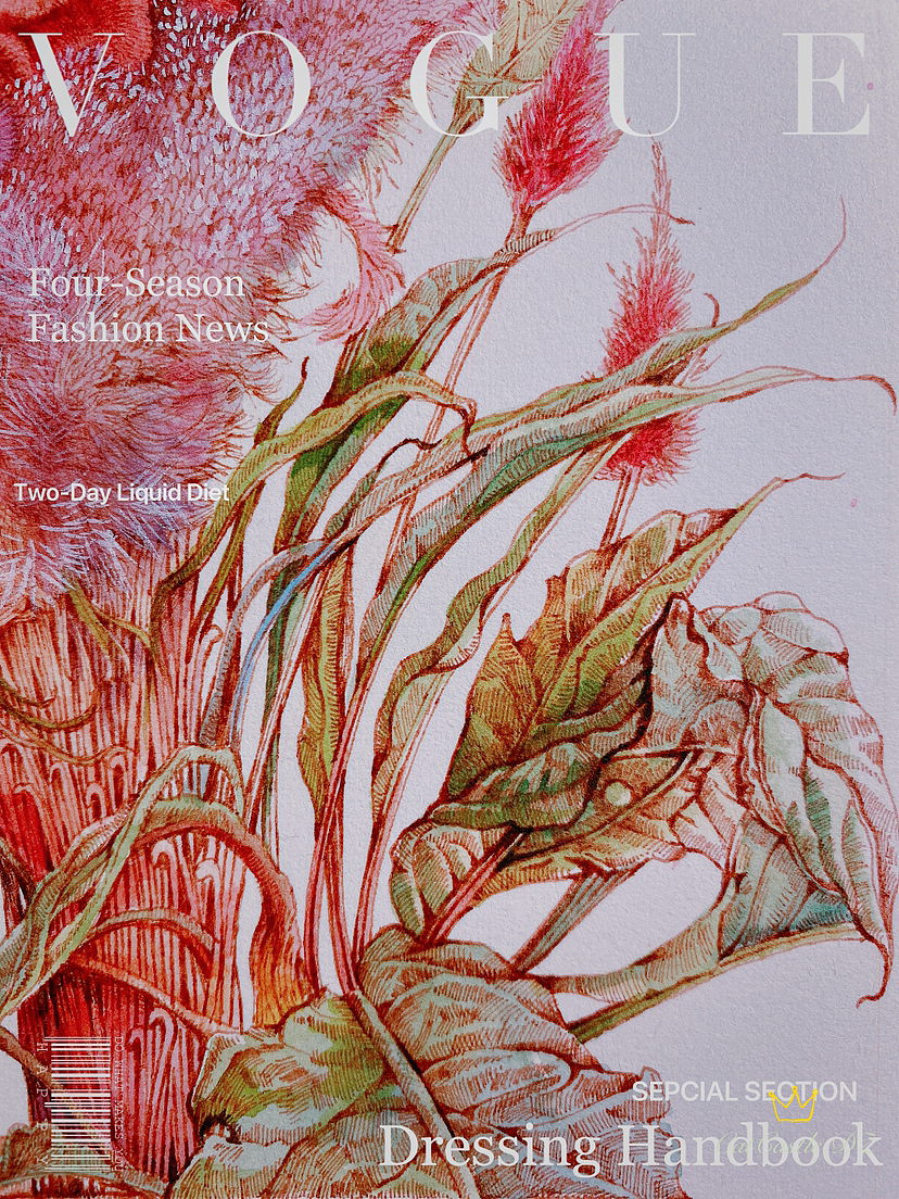 蘸水笔针管笔|鸡冠花