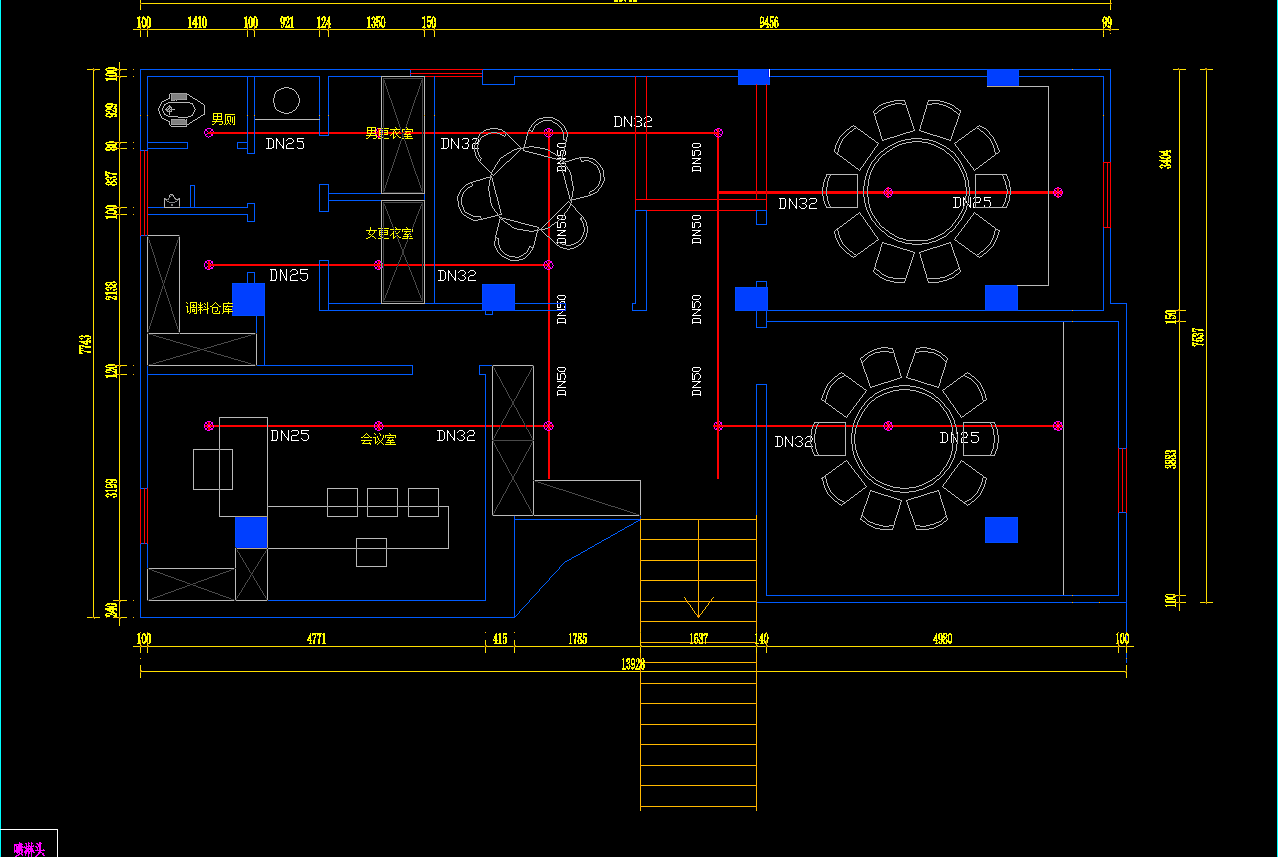 餐厅水电系统图