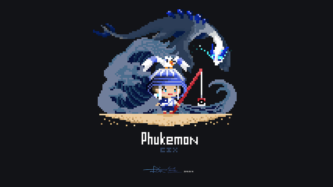 普吉岛的宝可梦-phukemon像素画