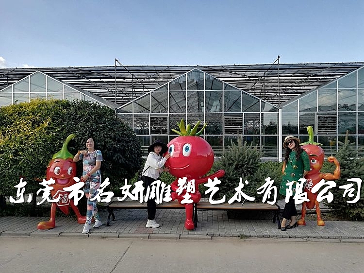 文旅特色小镇吉祥物玻璃钢五彩椒尖椒辣椒雕塑定制厂家