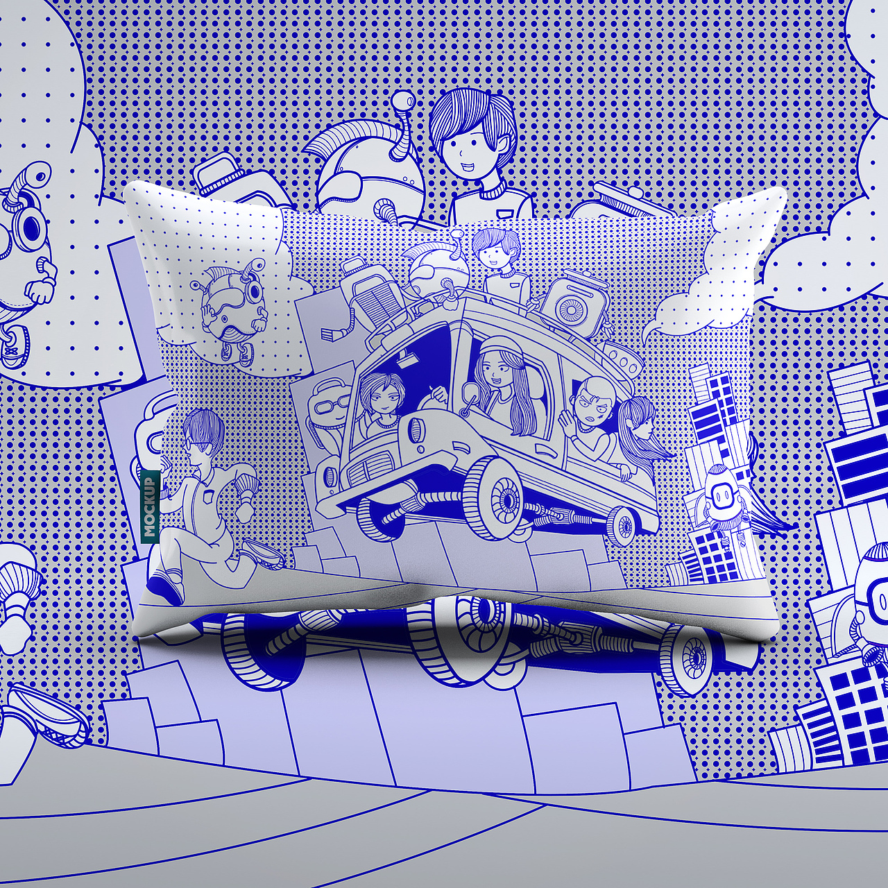 旅游类主题系列插画