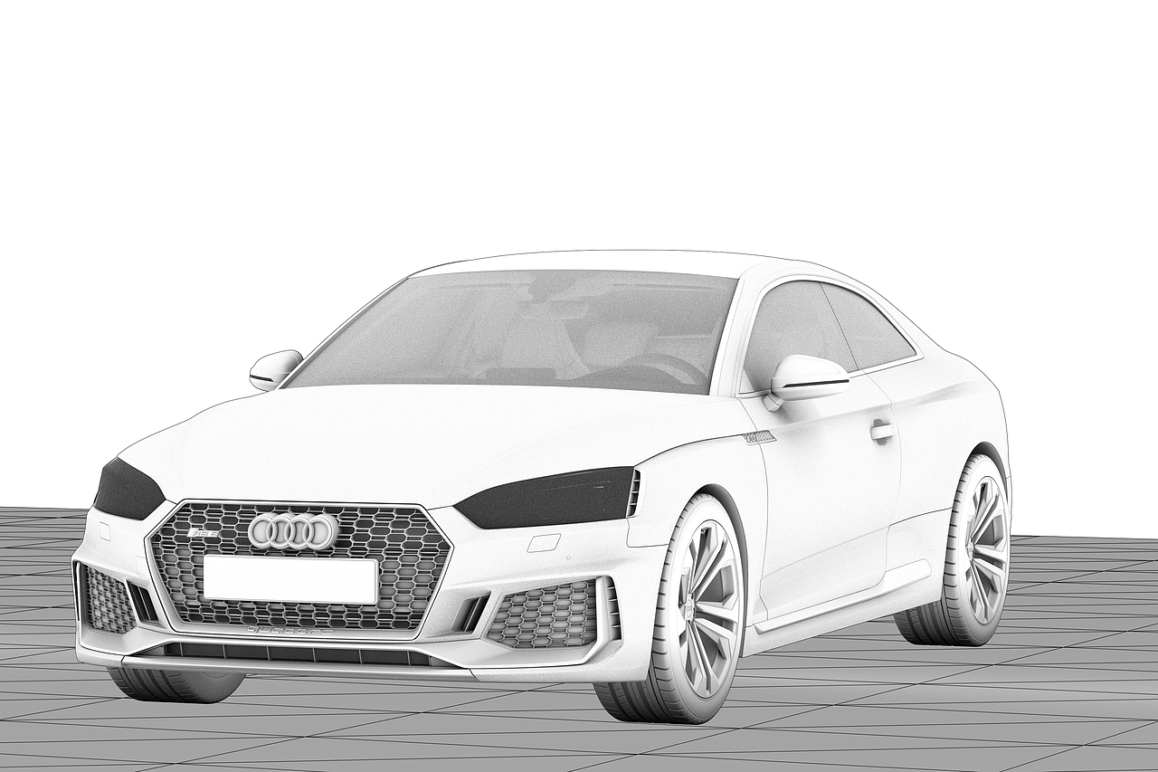 奥迪汽车渲染合成海报