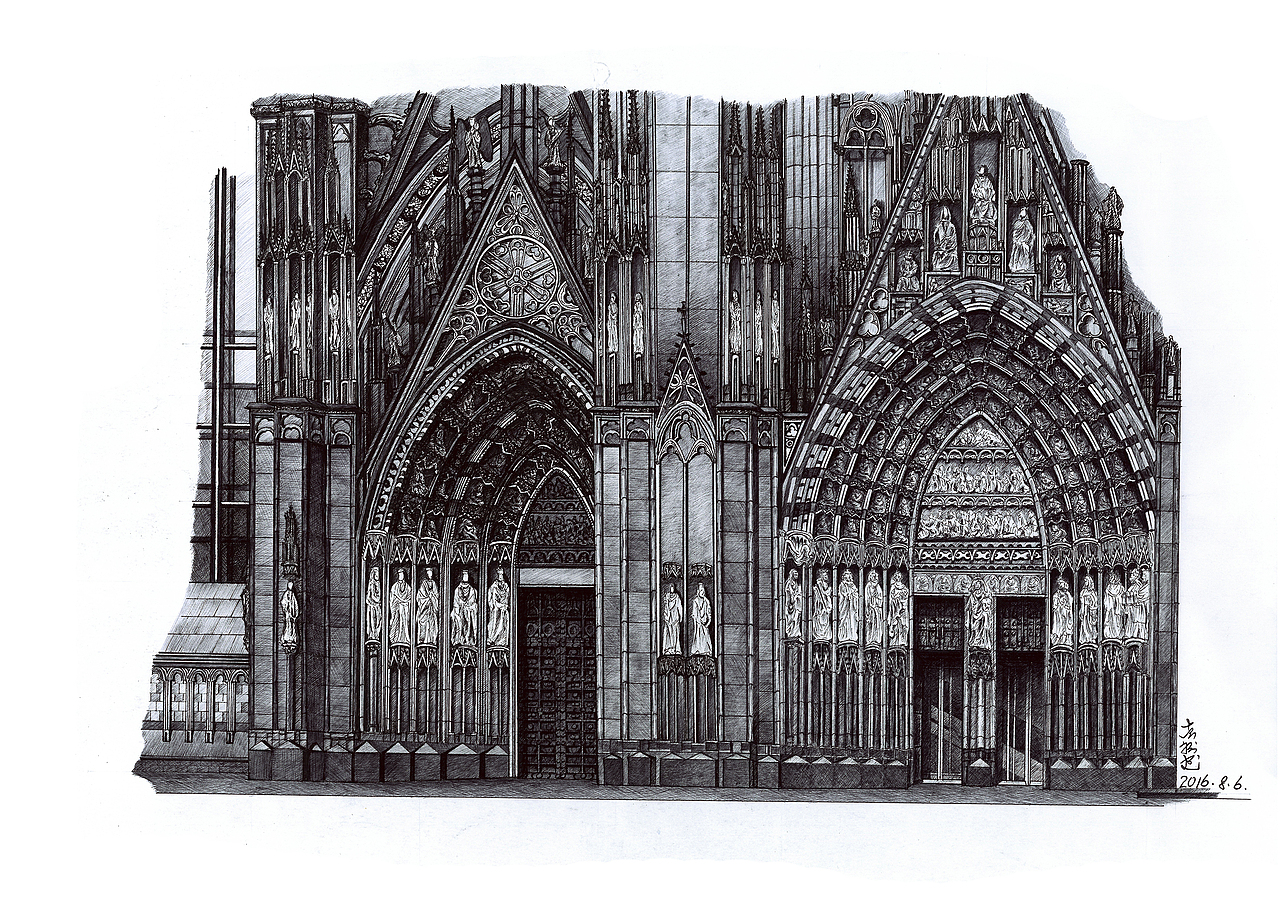 科隆大教堂（图ZNjcwMTg0NTI=） - 绘画 - 站酷设计师loong_原创素材 - 站酷ZCOOL