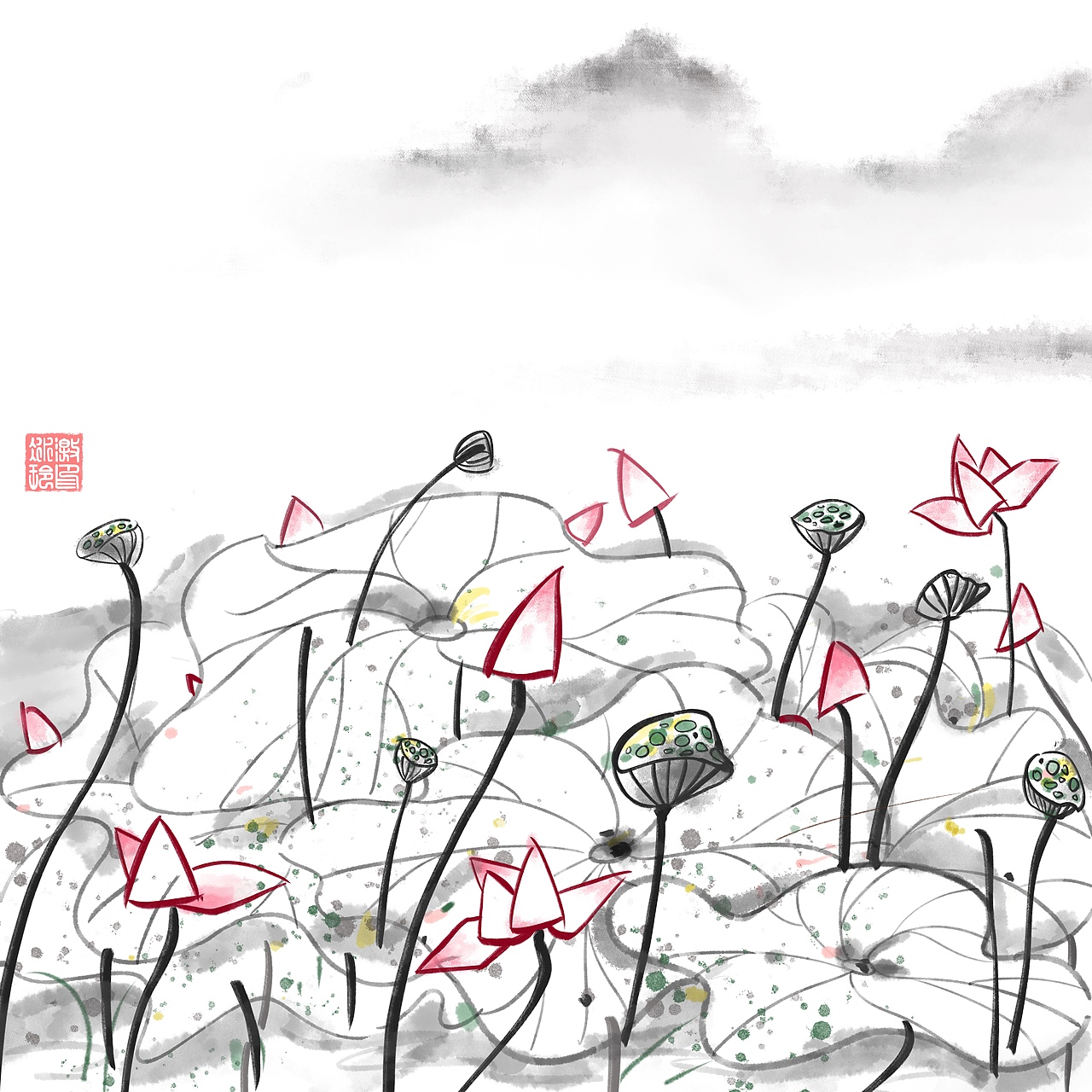 国风水墨插画（图ZMjc2MTQ4Mjc2） - 创作习作 - 站酷设计师Z26940736原创素材 - 站酷ZCOOL