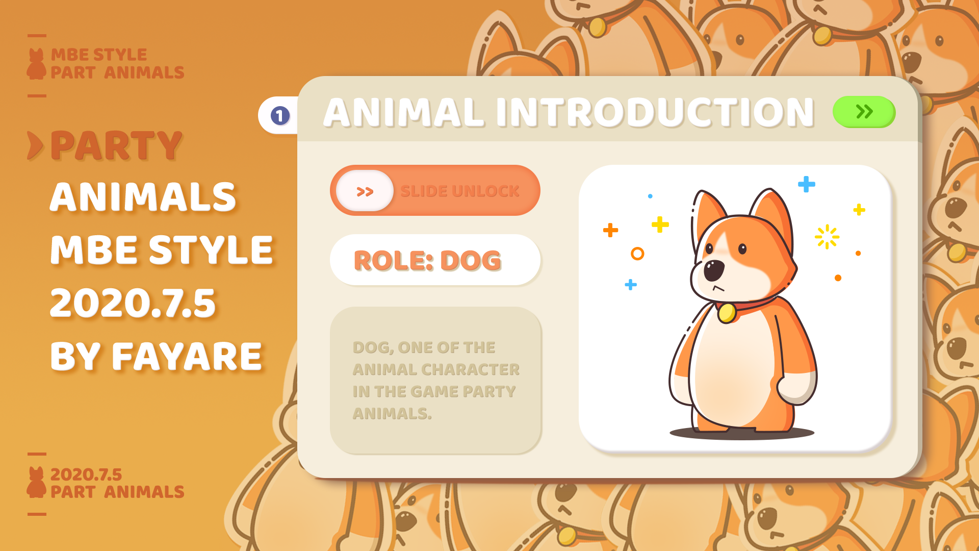 《partyanimals》mbe风格图标设计