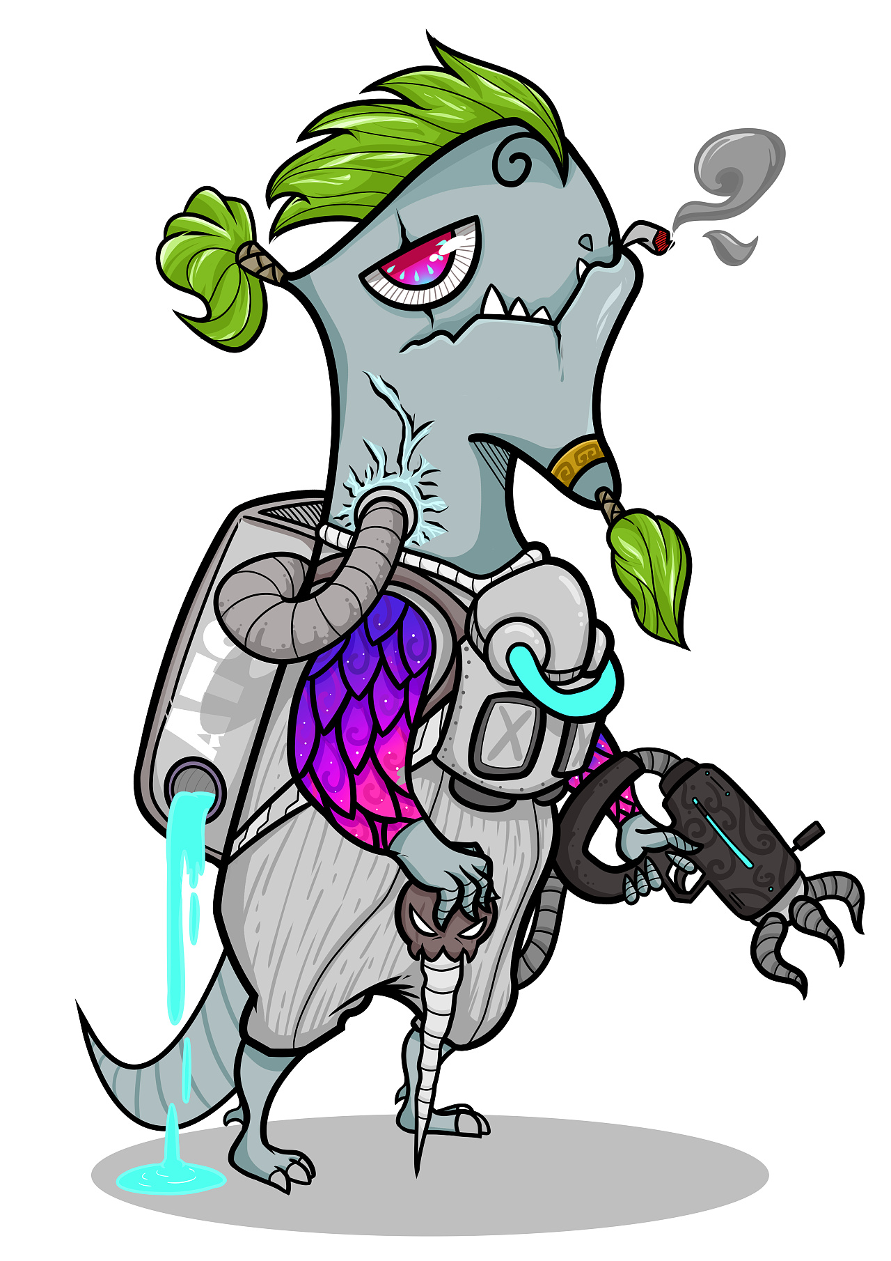 绿毛龟插画练习