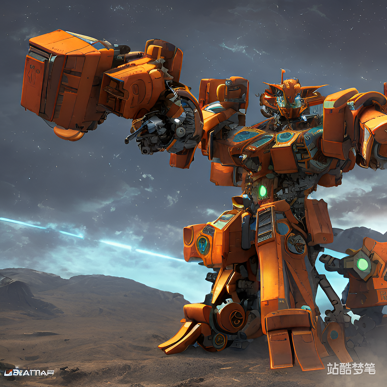 #站酷梦笔#变形金刚（图ZMzI3MTc4MjY0） - AI作品 - 站酷设计师zoeming110原创素材 - 站酷ZCOOL