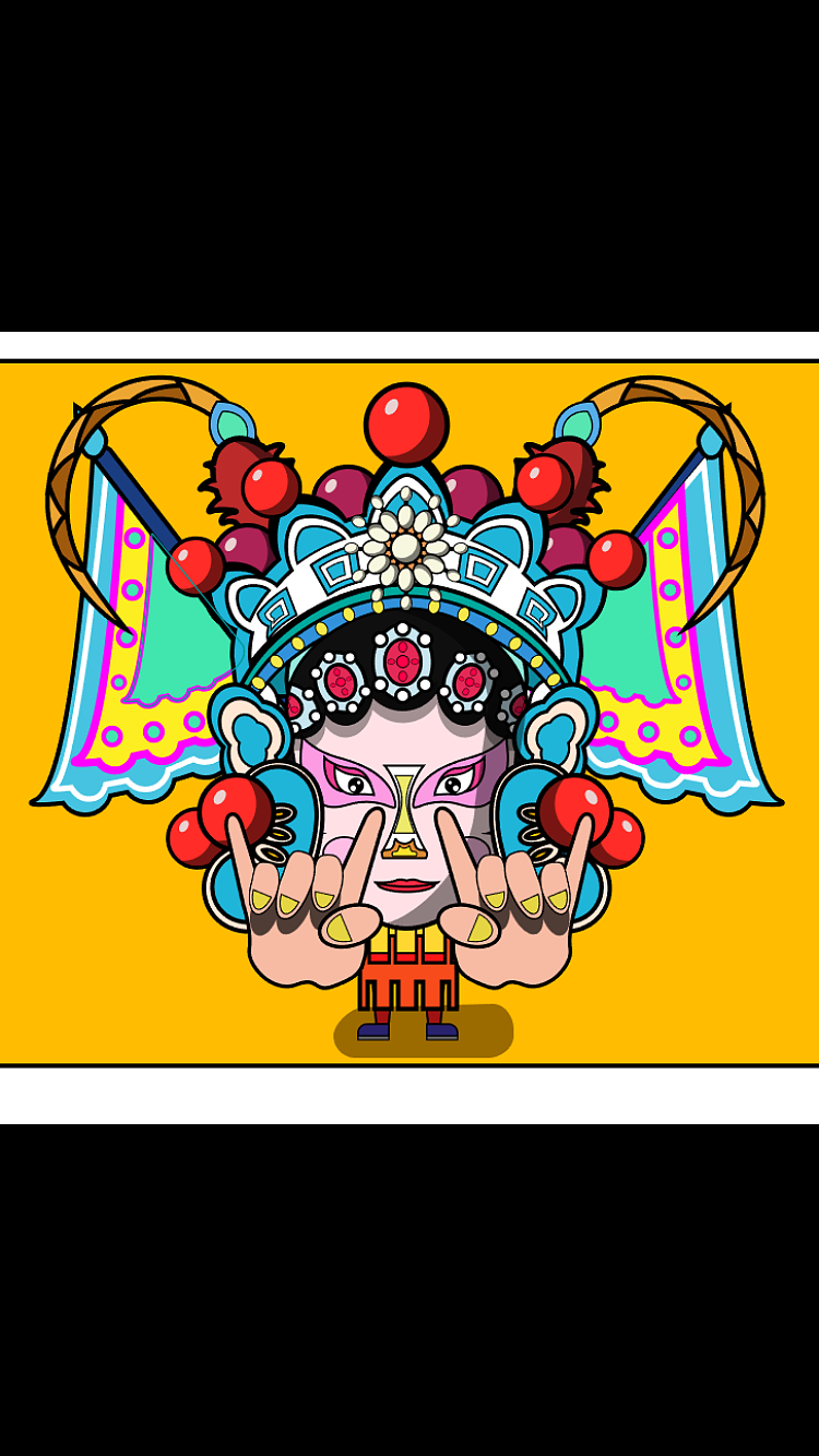 q版京剧人物形象|平面|图案|有违青年 - 原创作品 - 站酷 (zcool)