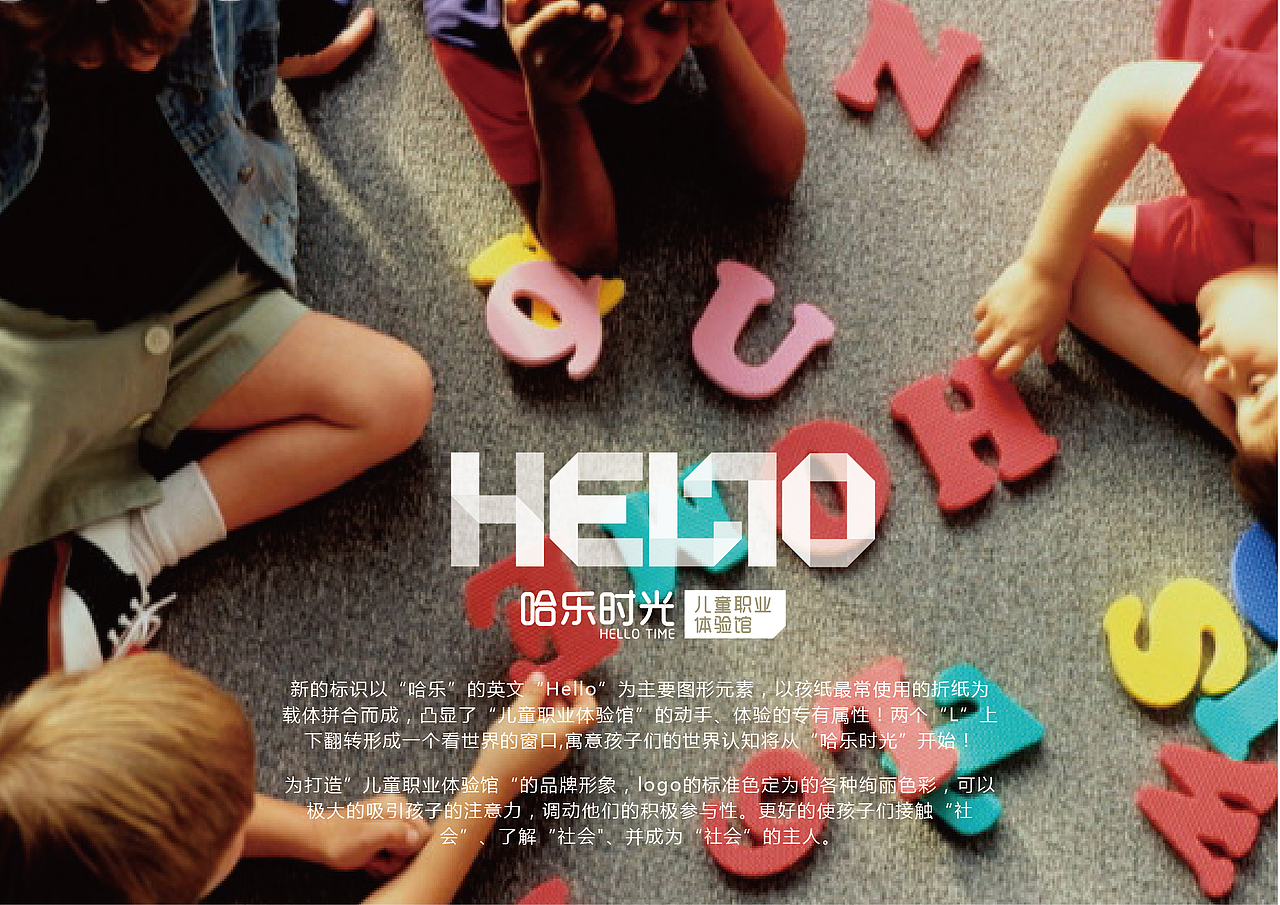 儿童职业体验馆logo设计提案一