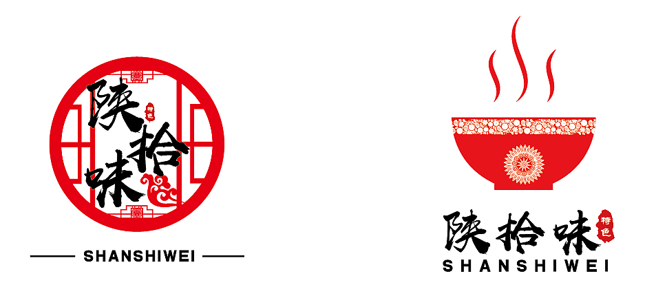 一家陕西特色餐饮店的logo
