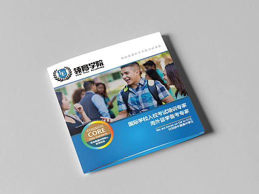 领育学院 国际备考三折页 tri-fold square brochure