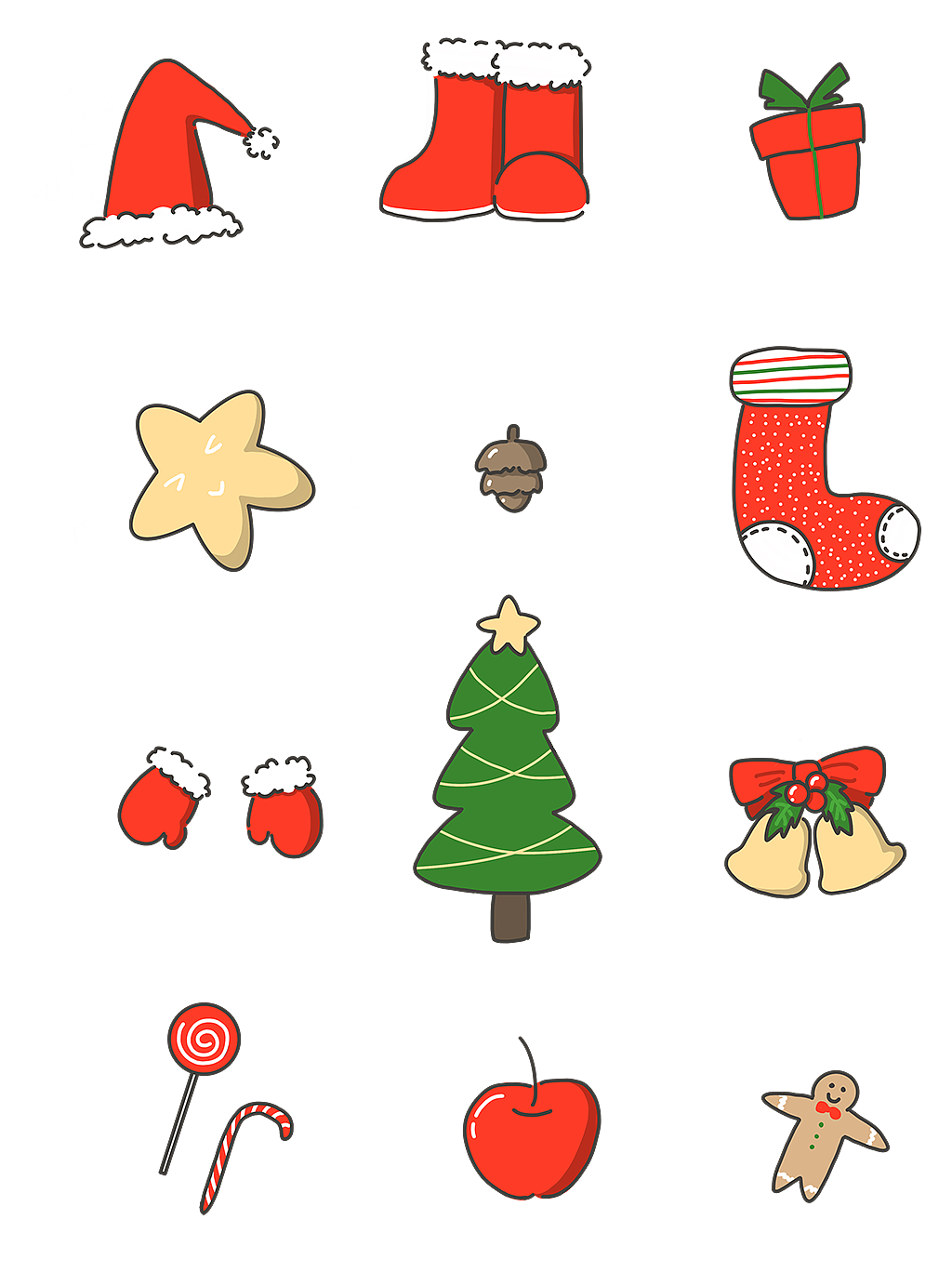 圣诞节装饰物组图图片素材免费下载 - 觅知网