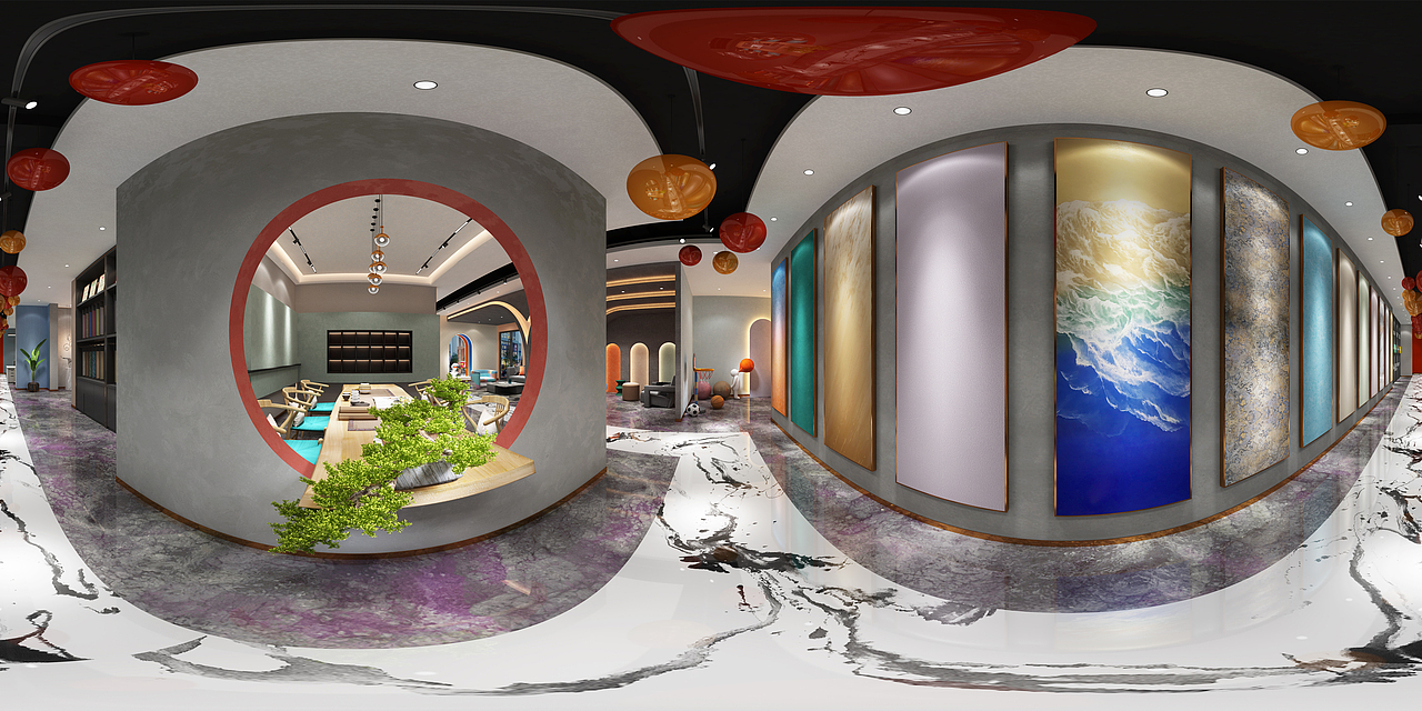 艺术涂料安徽展厅设计