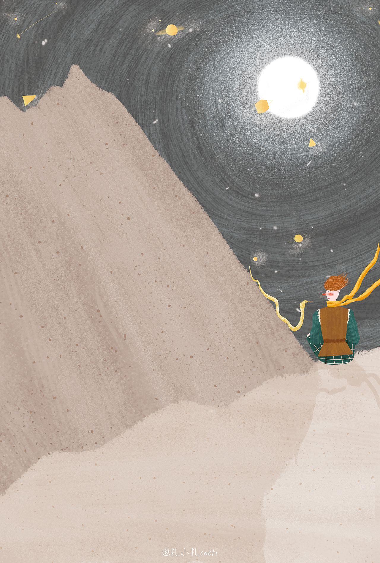 嗨，给你一份少女心版《小王子》。（图ZMTkwNzM1MzUy） - 商业插画 - 站酷设计师森林抱抱原创素材 - 站酷ZCOOL