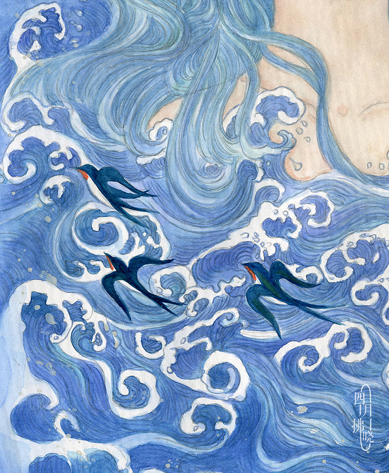 海|插画|创作习作|四月拂晓 - 原创作品 - 站酷 (zcool)