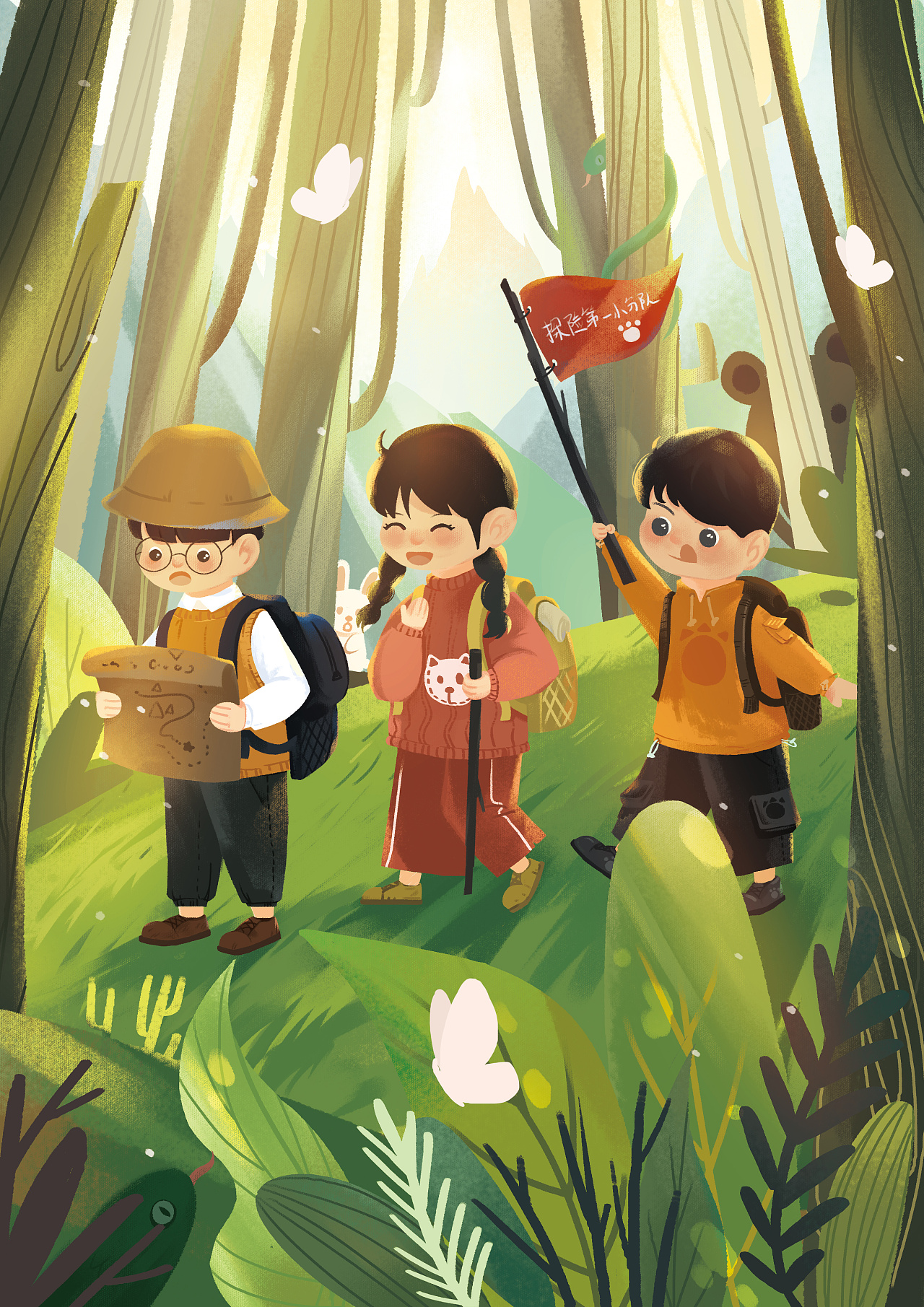 【探险小分队】|插画|儿童插画|一条小鳄鱼 - 原创作品 - 站酷 (zcool
