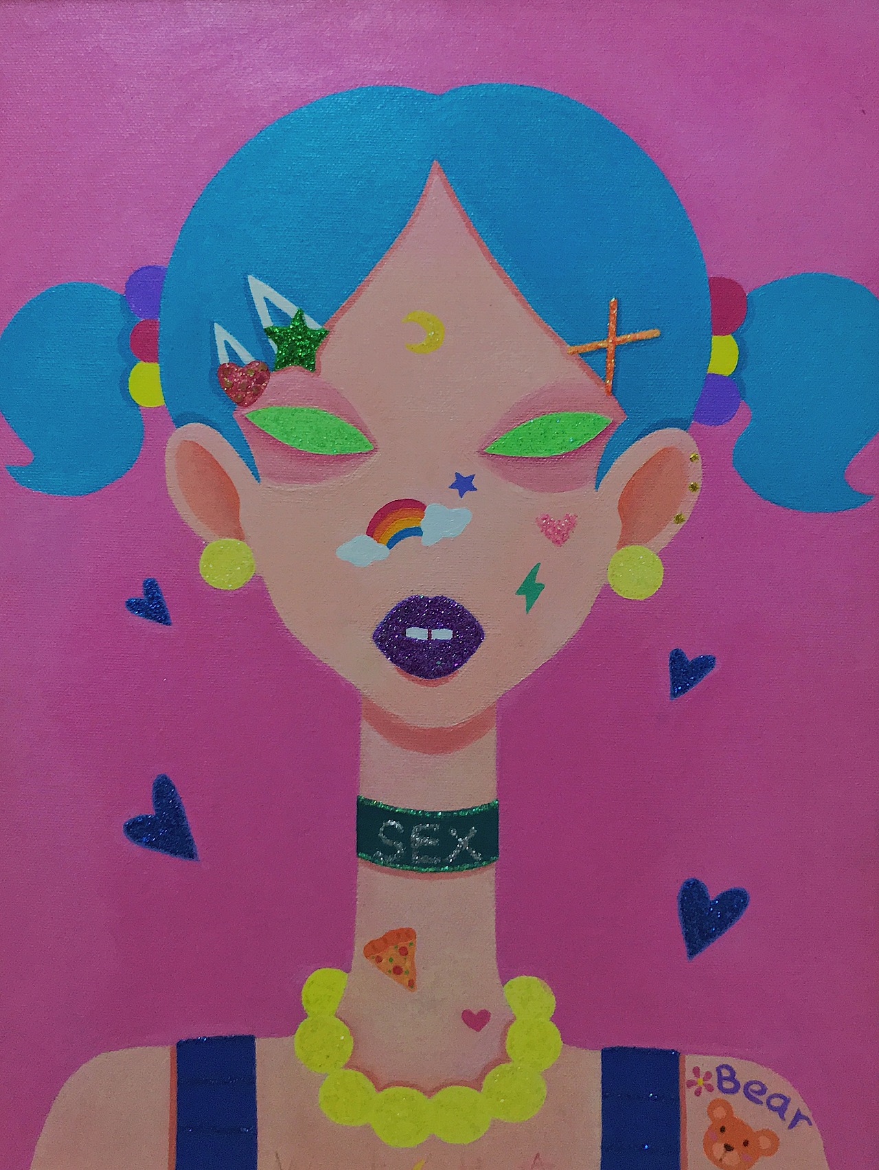 毕业设计 丙烯 个人插画作品(部分)