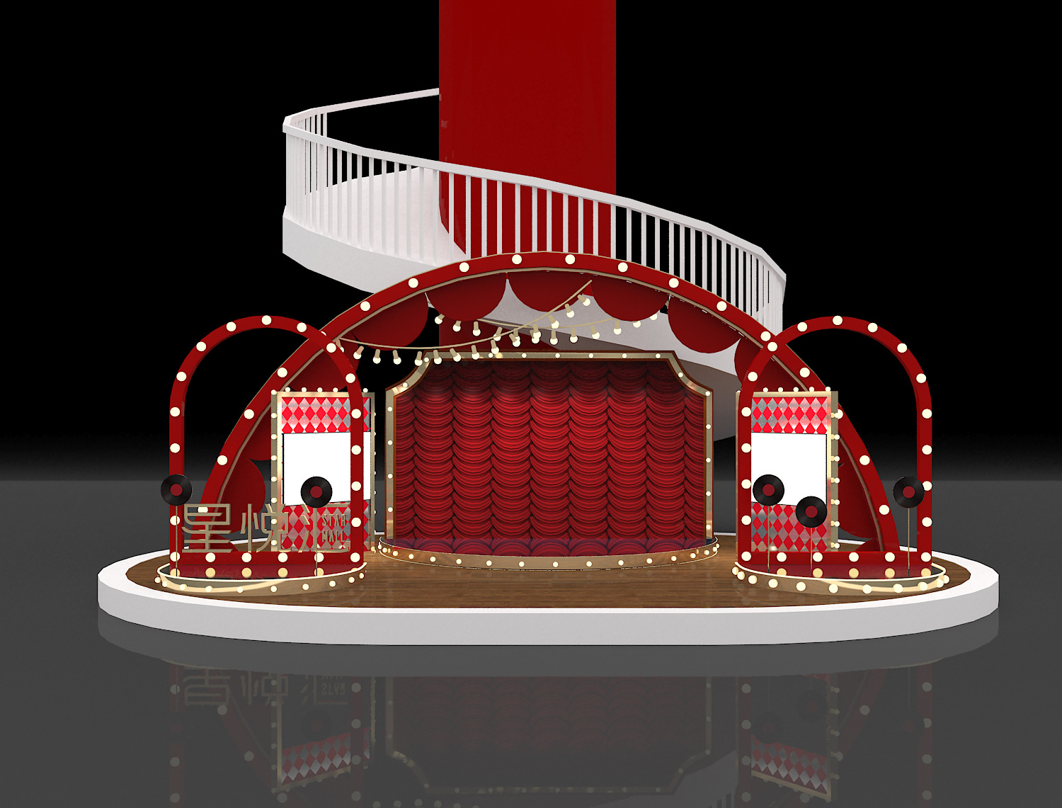 美陈小舞台|三维|建筑/空间|dz1253 - 原创作品 - 站酷 (zcool)