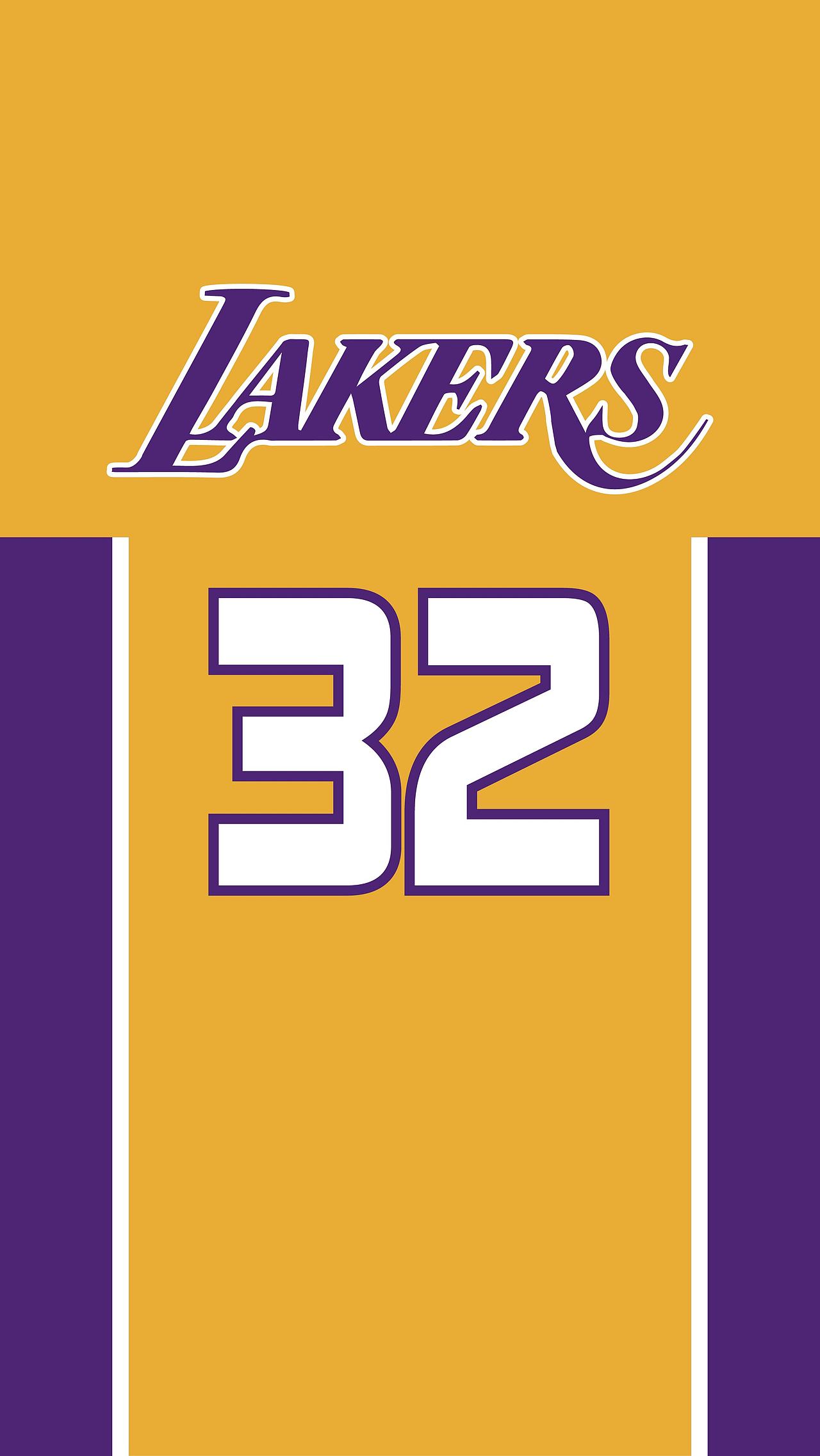 NBA 湖人队 黄色球衣主题 / 手机壁纸 头像