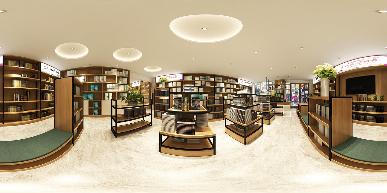 1992效果图公司(工装书店全景图)