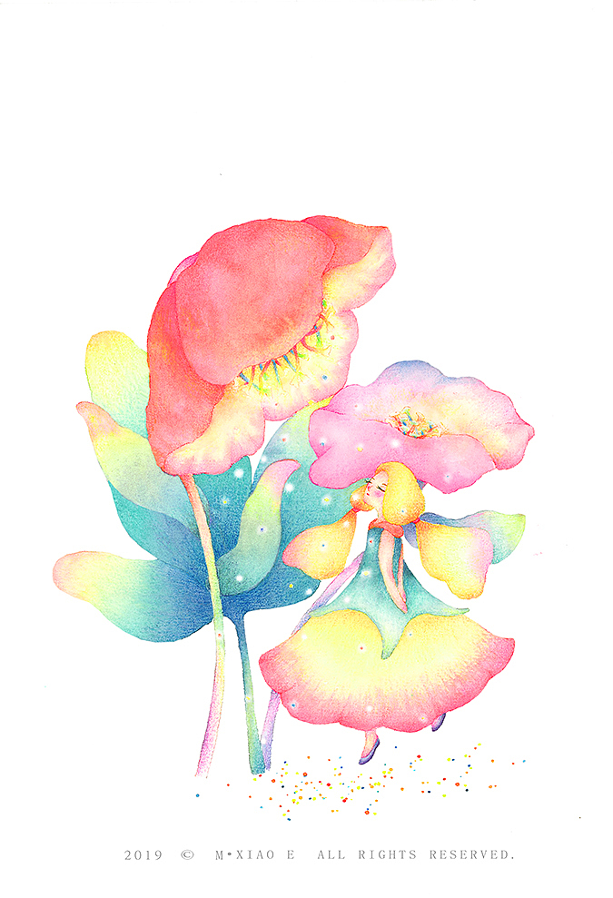 治愈系的花舞小姐姐（圖ZMTUyMDYyNDgw） - 兒童插畫 - 站酷設計師木點小易原創(chuàng)素材 - 站酷ZCOOL