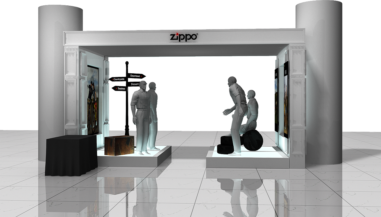 zippo店装（图ZNDM5MDY3ODg=） - 展陈设计 - 站酷设计师xiao安仔原创素材 - 站酷ZCOOL