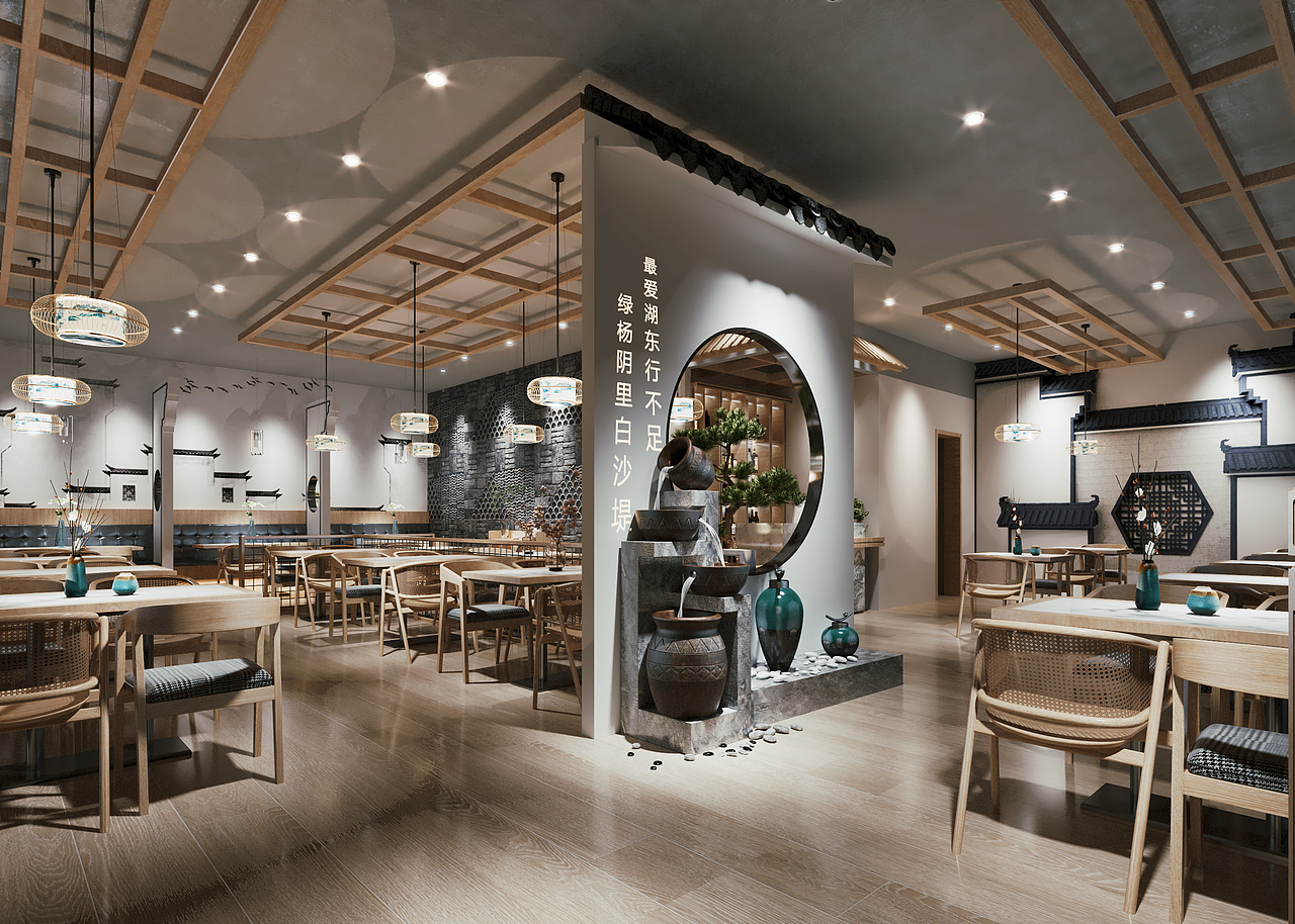 徽派风|空间|家装设计|室内效果_原创作品-站酷zcool