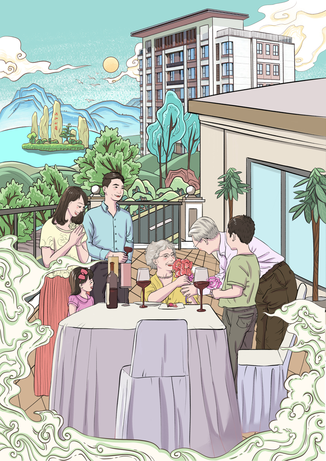 一套房地产画册|插画|商业插画|戴草帽的小土豆 - 原创作品 - 站酷