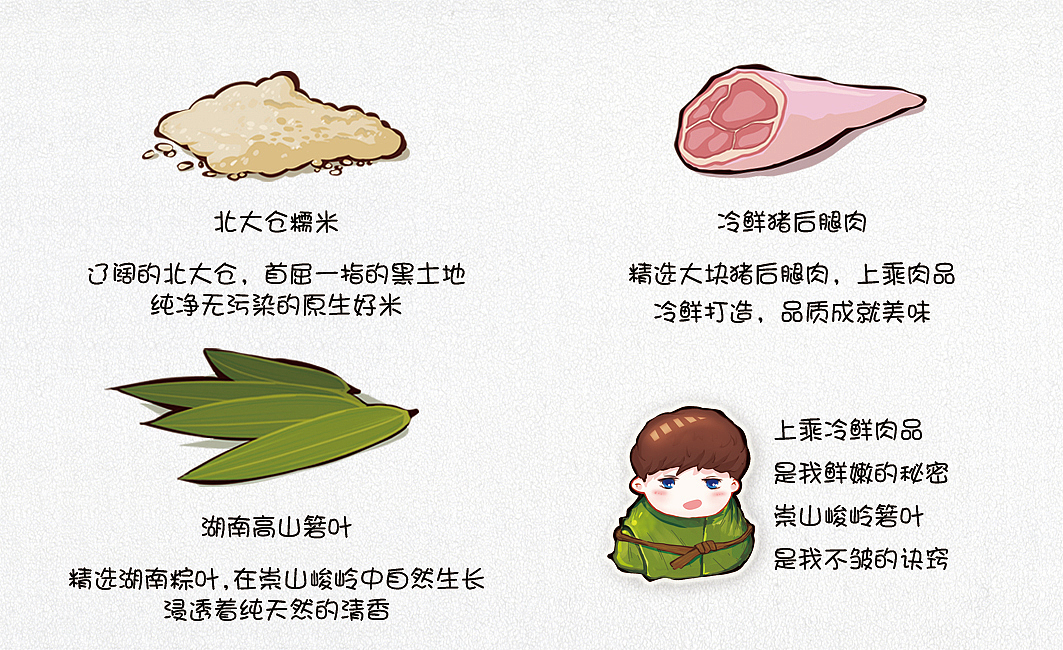 粽子这一家的故事（图ZNDgxNTQ4NzI=） - 商业插画 - 站酷设计师只有腿的橙几原创素材 - 站酷ZCOOL