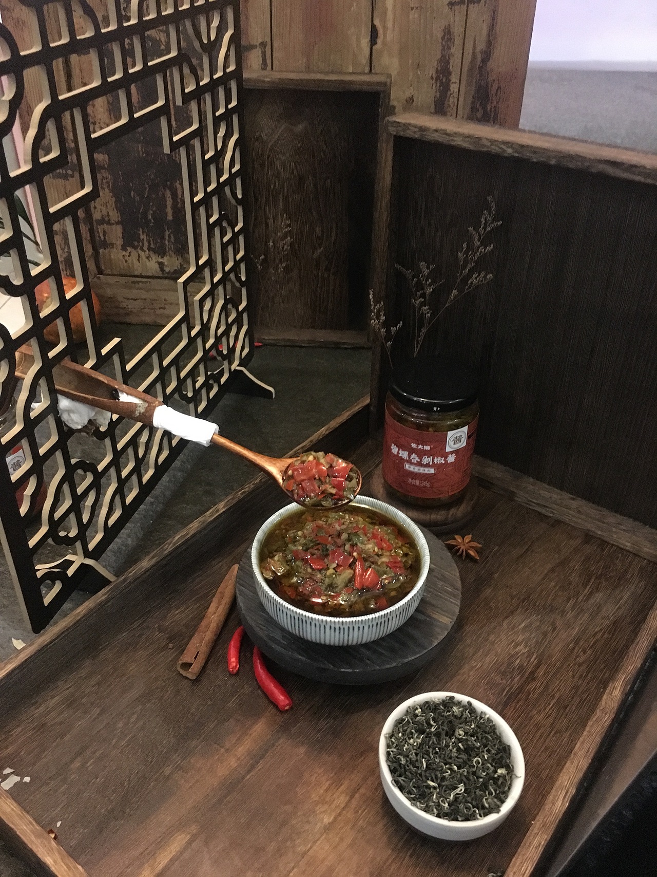 烧椒酱剁椒酱拍摄