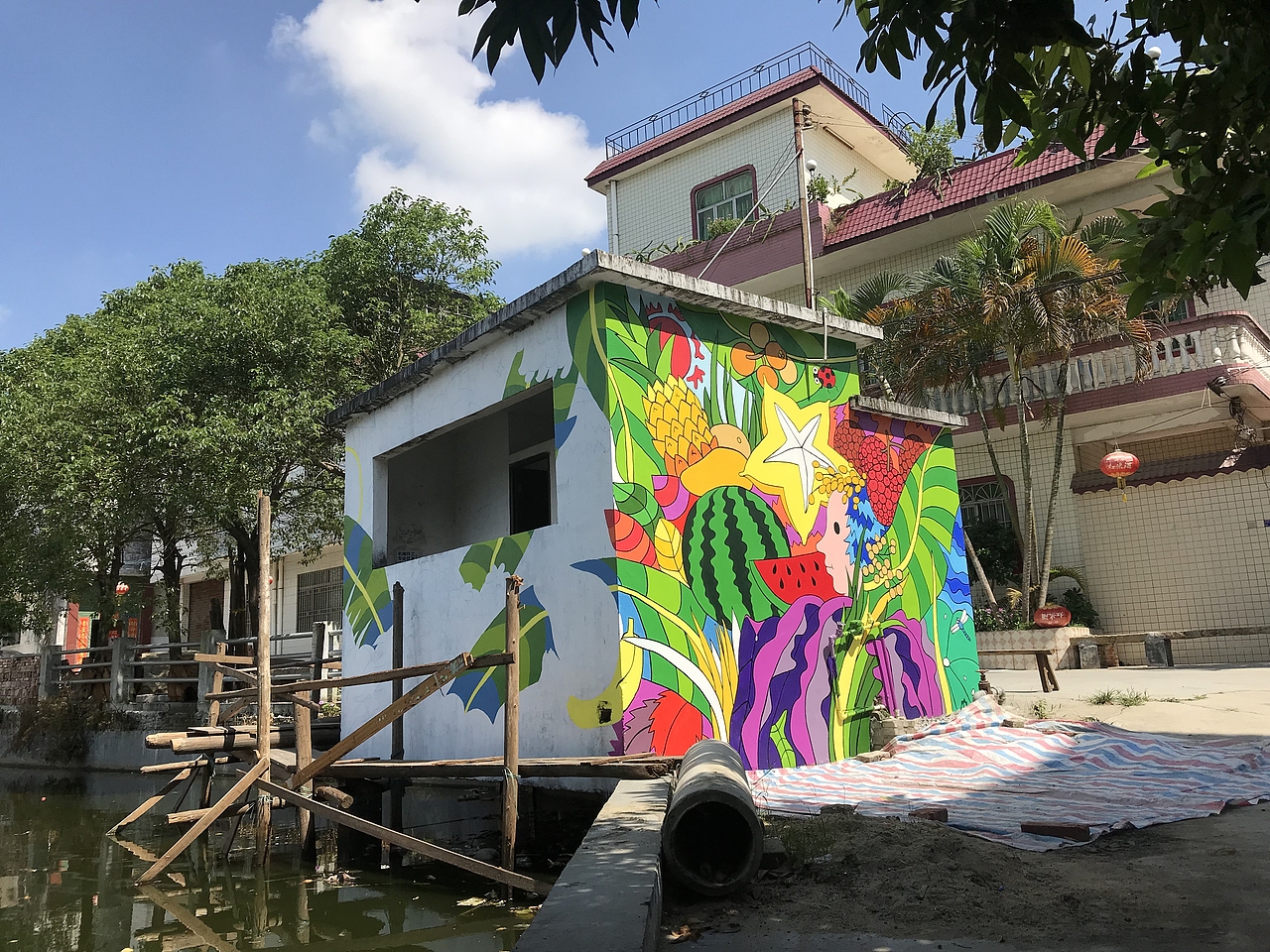 顺德水乡厕所美化项目——古朗公厕（图ZMTY1MjQ1MjM2） - 新锐潮流插画 - 站酷设计师爪鸭丫鸭原创素材 - 站酷ZCOOL