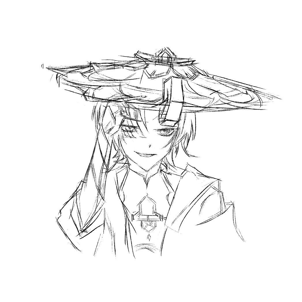 原神同人线稿---赛诺×宵宫×绫华×伞兵