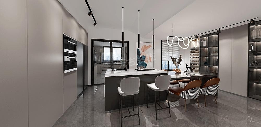 龙湖春江天境装修,意式轻奢风格大平层设计效果图