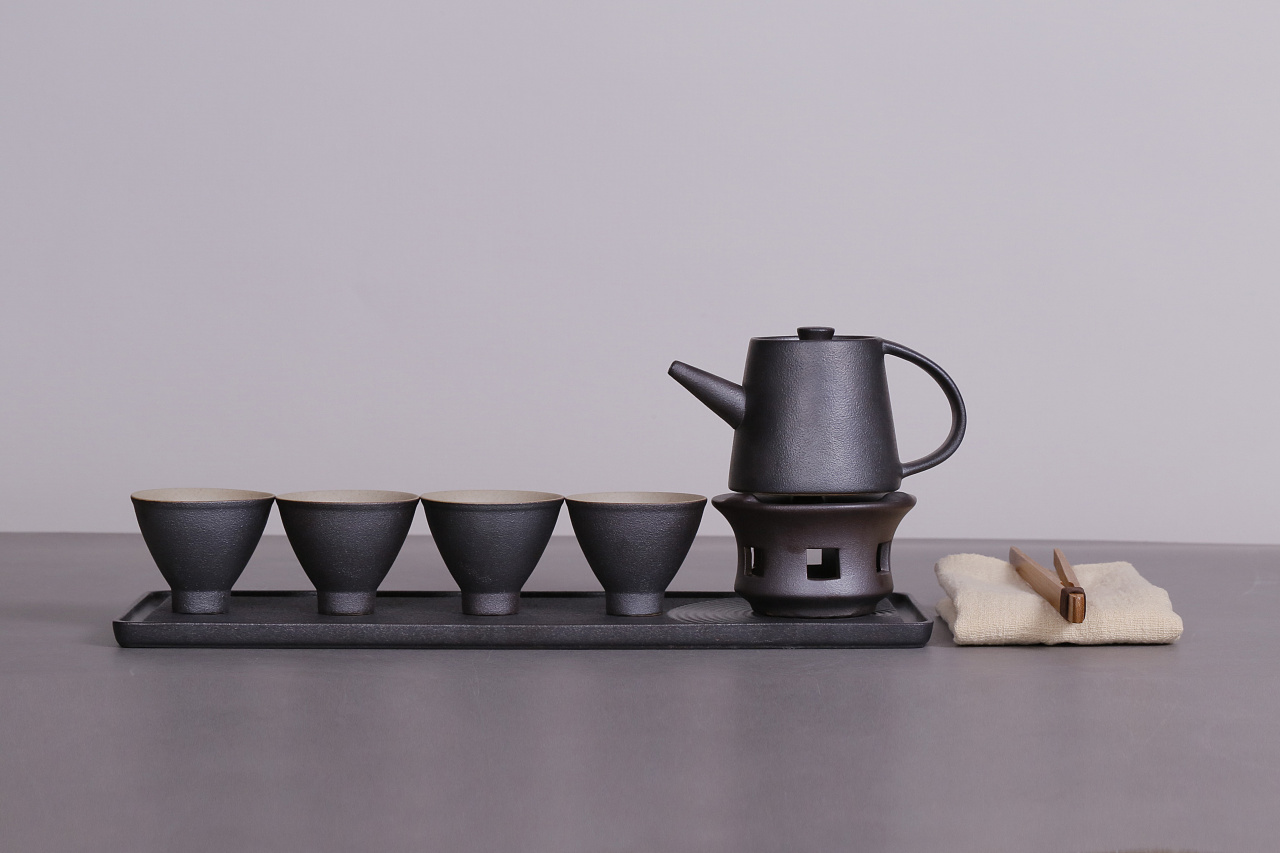 商业拍摄 黑陶茶具