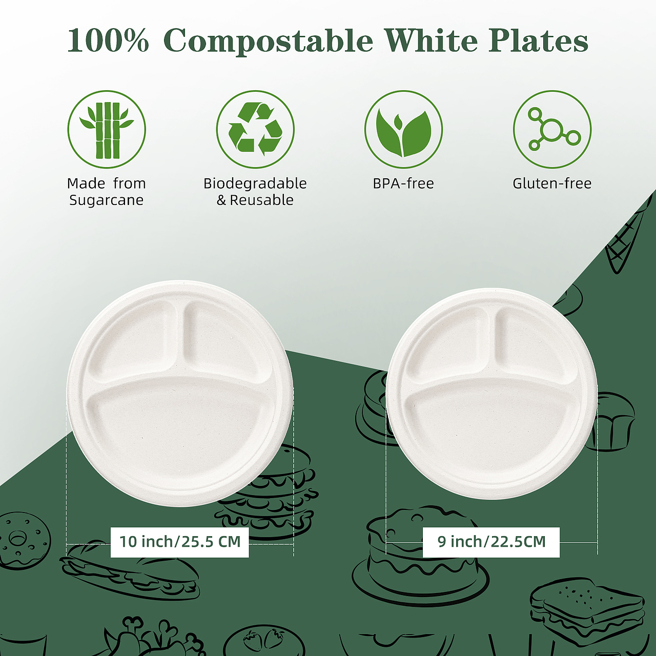 Amazon亚马逊一次性餐盘主图制作（图ZMzQyMzkzODk2） - 其他平面 - 站酷设计师熊猫不是猫i原创素材 - 站酷ZCOOL