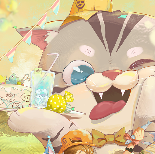 卫叔与猫 | 原创插画 | 草原派对～（图ZMzE0NzAxODIw） - 商业插画 - 站酷设计师哆啦画画了么原创素材 - 站酷ZCOOL