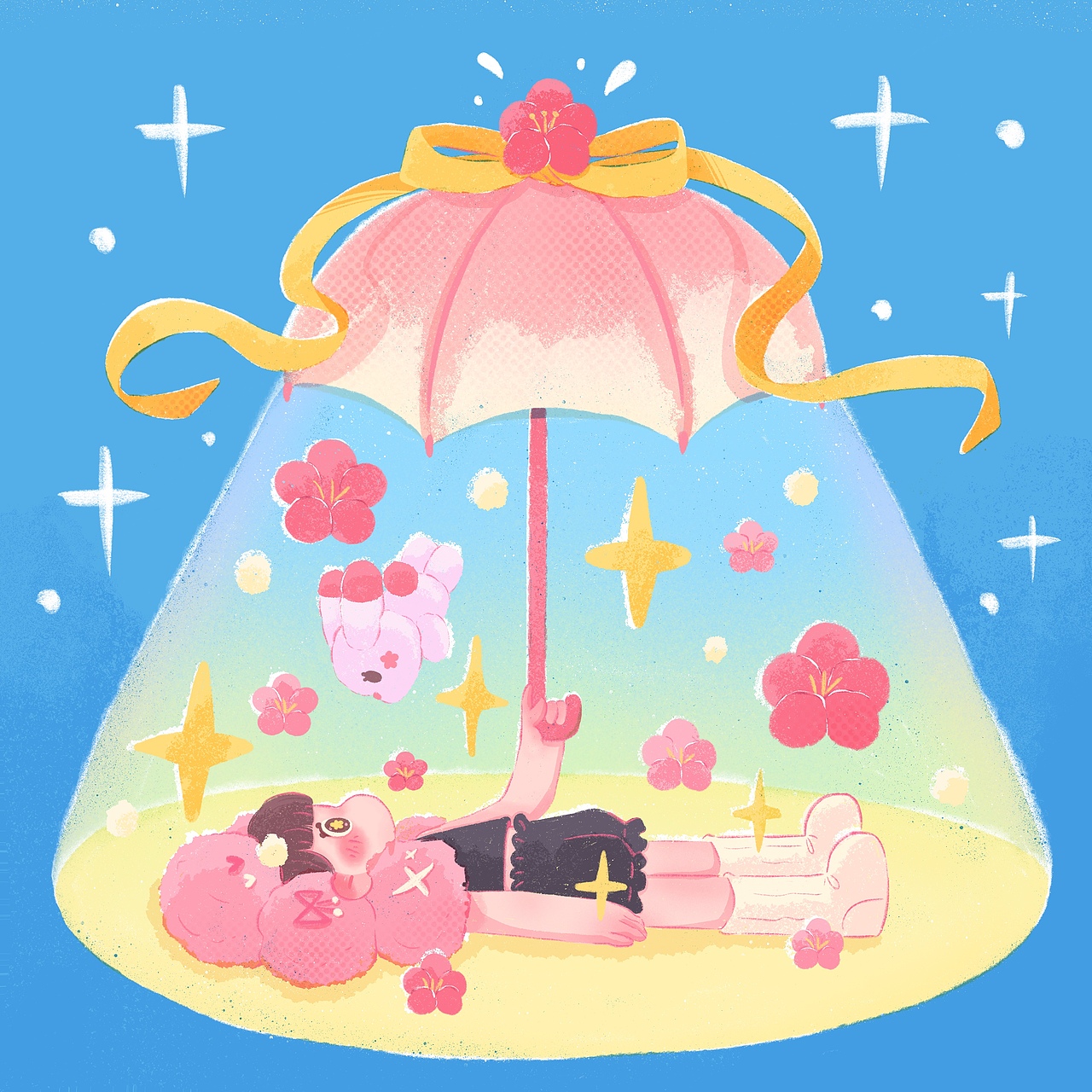 灵光一「线」以“丝带”之名冠以“思念”之情。（图ZMzI2NTE1MDY0） - 商业插画 - 站酷设计师星野咩咩子原创素材 - 站酷ZCOOL