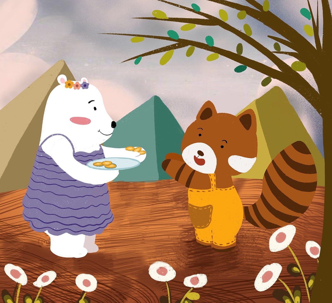 《Beer likes to share》（图ZMzY5ODk3ODIw） - 儿童插画 - 站酷设计师言覃木内原创素材 - 站酷ZCOOL