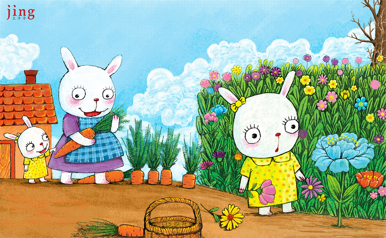 创作加油站 兔年插画 三个和兔子有关的绘本故事插画