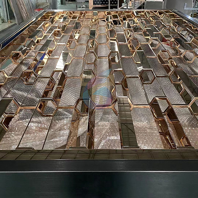 售楼部不锈钢屏风花格特攻金属制品厂家定制