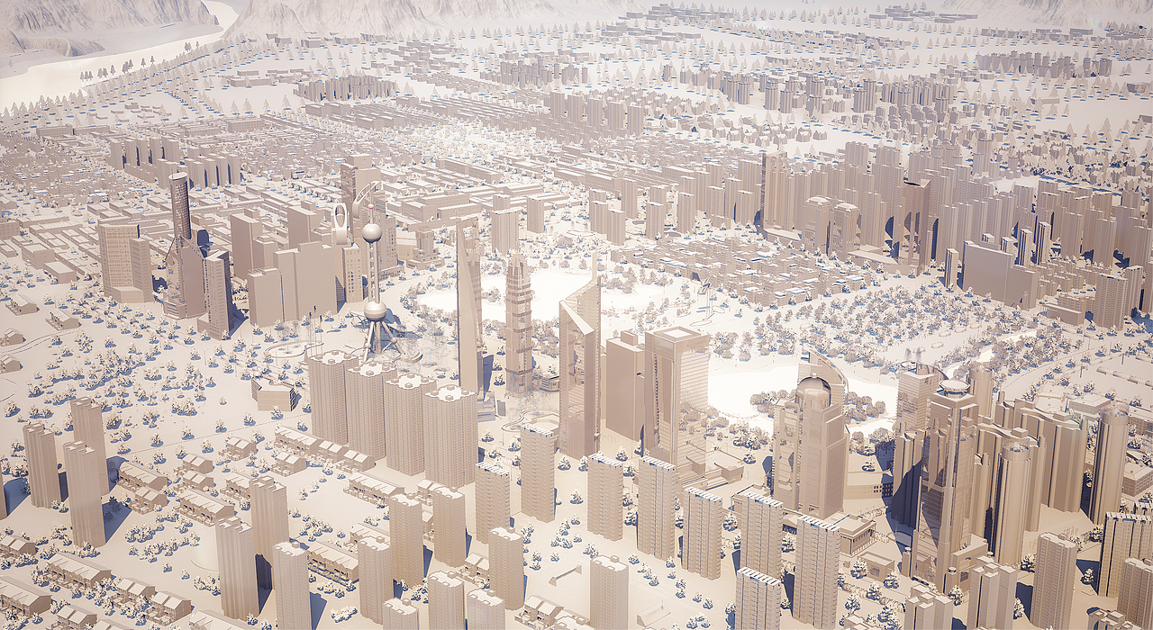 UE4/UE5 虚拟搭建城市-数字孪生-大城市场景（图ZMzE2MDUyMjU2） - 建筑/空间 - 站酷设计师CG繁华原创素材 - 站酷ZCOOL