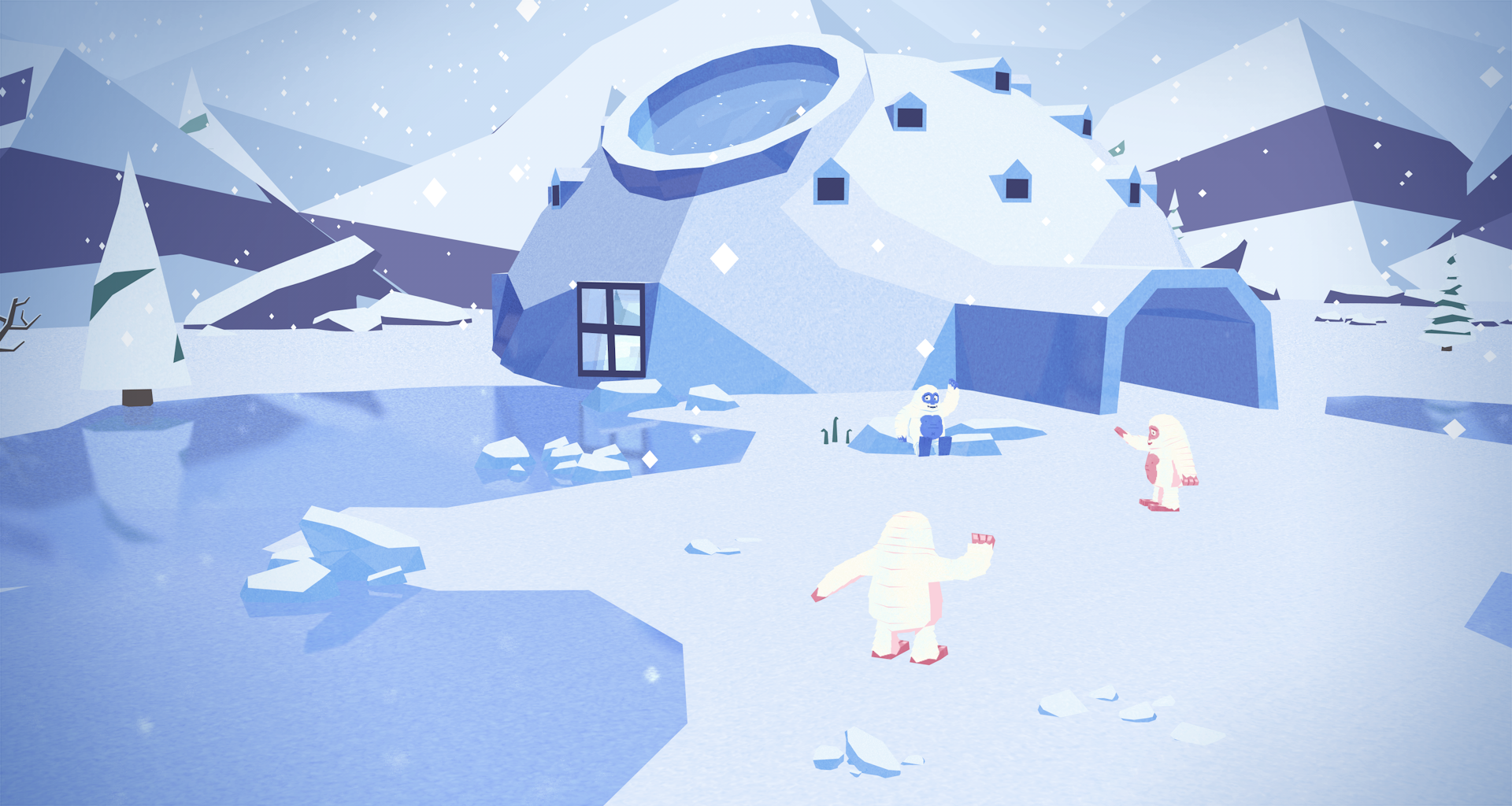 冰湖雪屋:3d仿2d移动vr互动应用demo|其他|vr设计|peiyunli - 原创