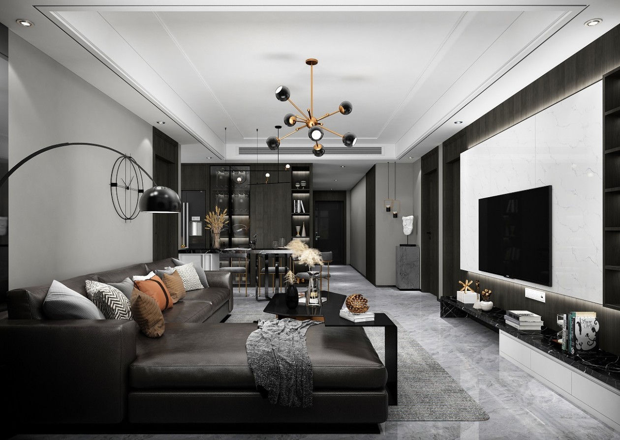 现代黑白灰冷色系分享